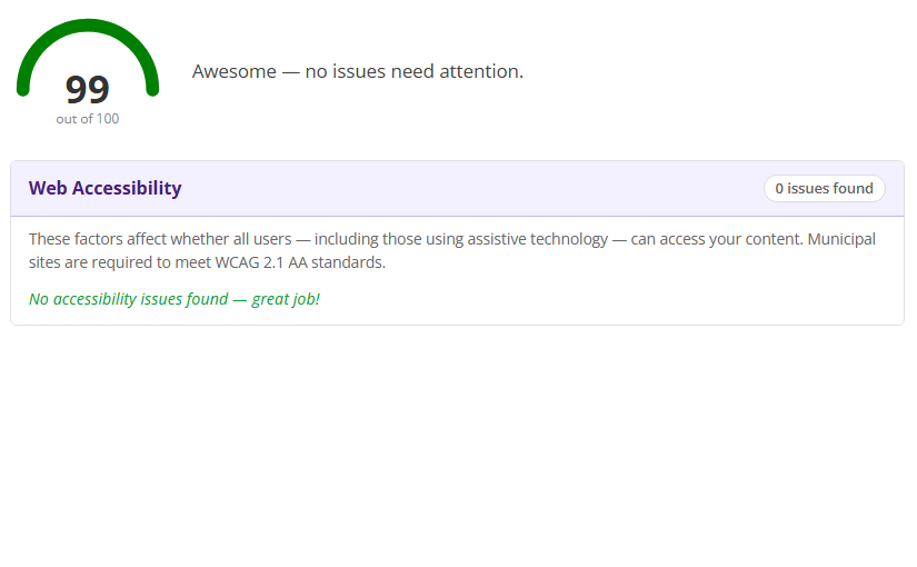 Accessibility Compliance Scanner After – City of Anywhere