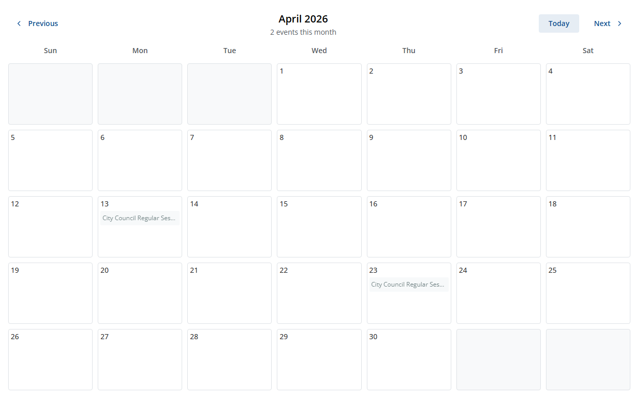 Local Events Preview