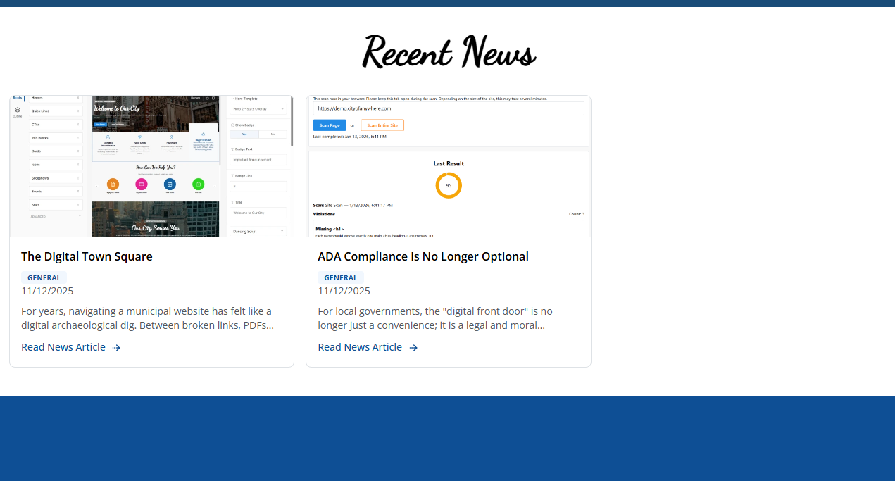 News and Announcements Preview